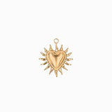 Pendentif coeur solaire 24x24mm