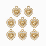 Pendentif coeur strass 11mm