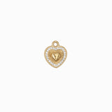 Pendentif coeur strass 11mm