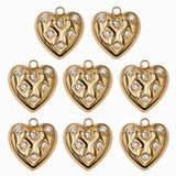 Pendentif coeur strass 15x15 mm