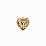 Pendentif coeur strass 15x15 mm