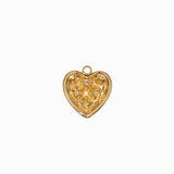 Pendentif coeur strass 15x15 mm