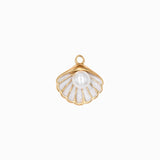 Pendentif coquille perle pinctada 14x16mm
