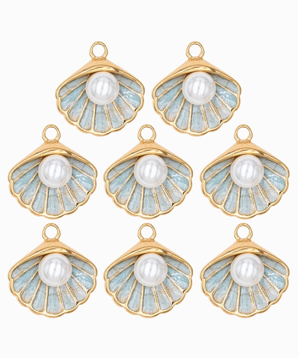 Pendentif coquille perle pinctada 14x16mm