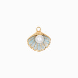 Pendentif coquille perle pinctada 14x16mm
