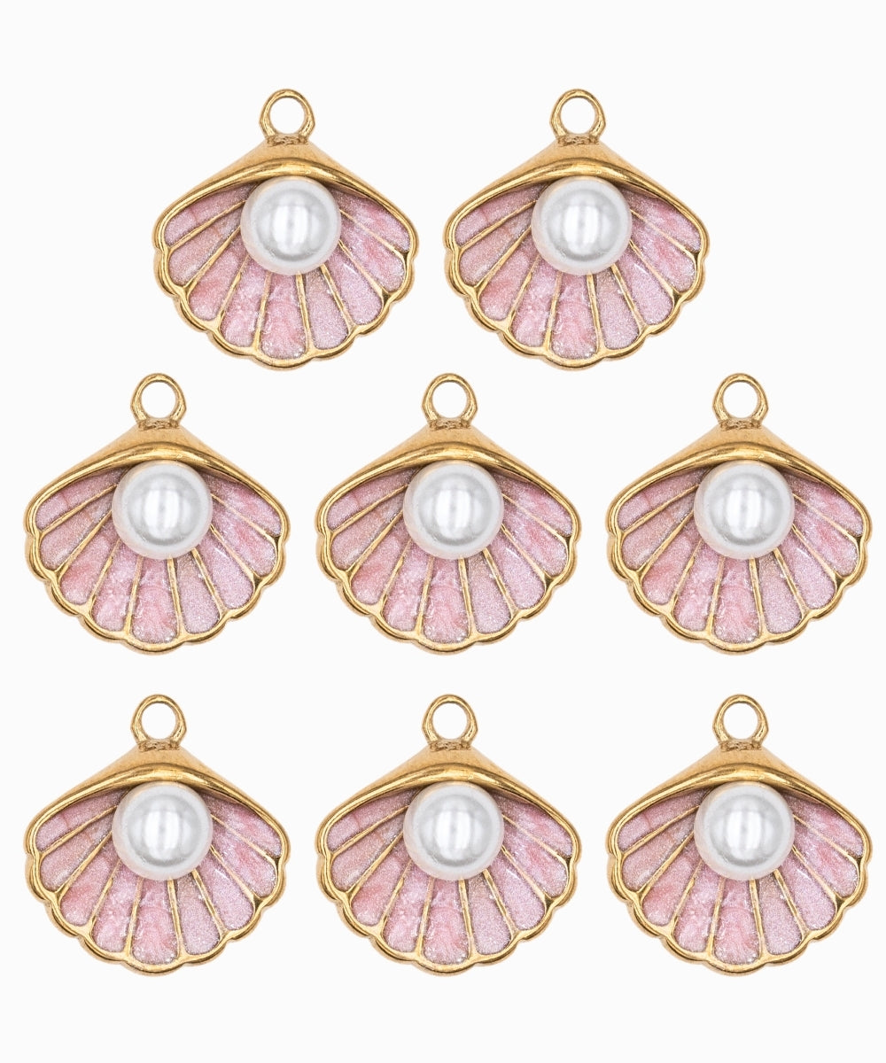 Pendentif coquille perle pinctada 14x16mm