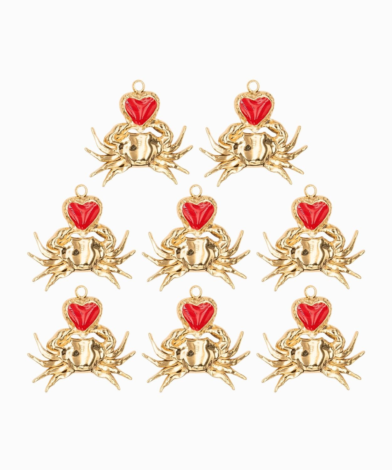 Pendentif crabe coeur 22x20mm