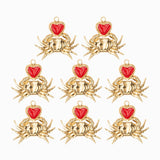 Pendentif crabe coeur 22x20mm
