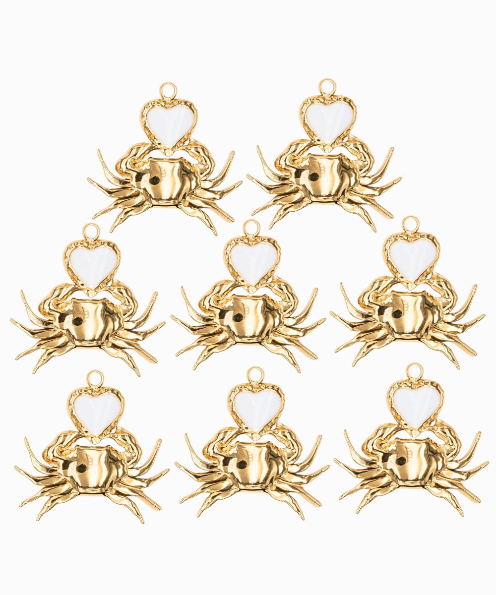 Pendentif crabe coeur 22x20mm
