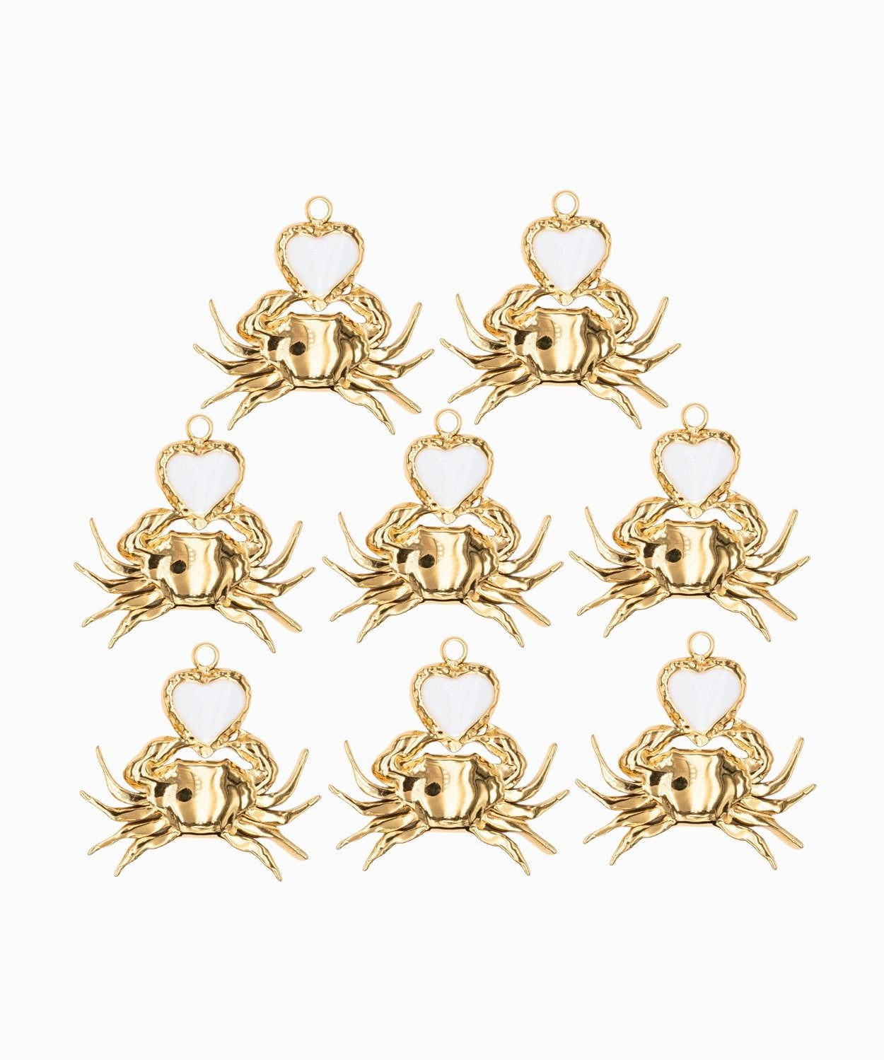 Pendentif crabe coeur 22x20mm