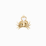 Pendentif crabe coeur 22x20mm