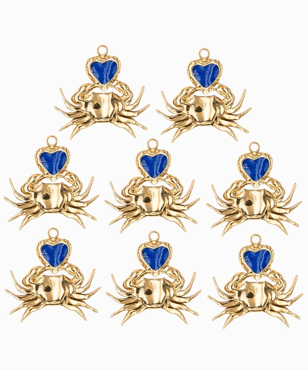 Pendentif crabe coeur 22x20mm