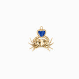 Pendentif crabe coeur 22x20mm