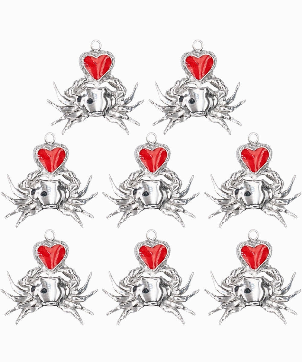 Pendentif crabe coeur 22x20mm