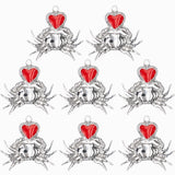 Pendentif crabe coeur 22x20mm
