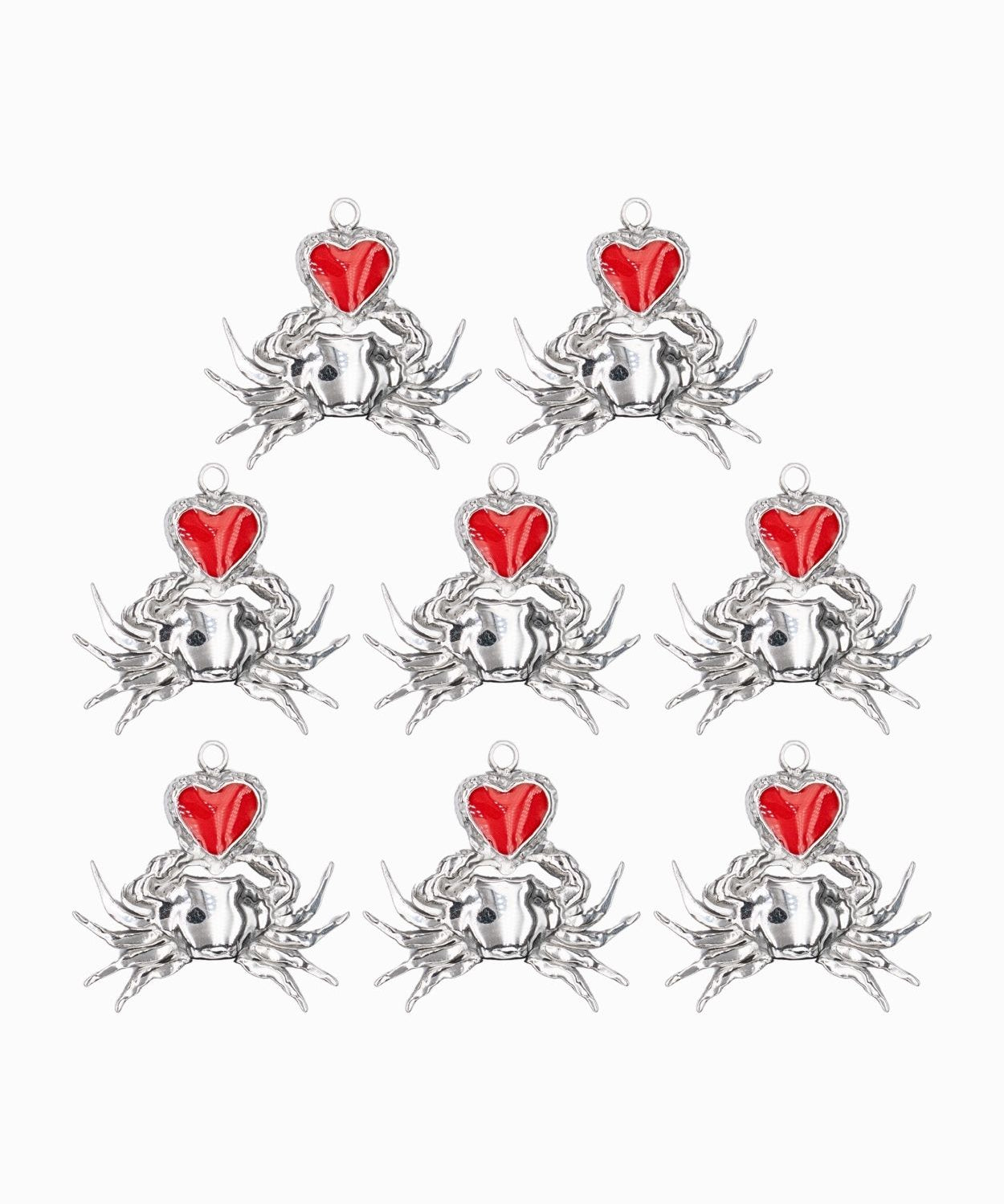 Pendentif crabe coeur 22x20mm