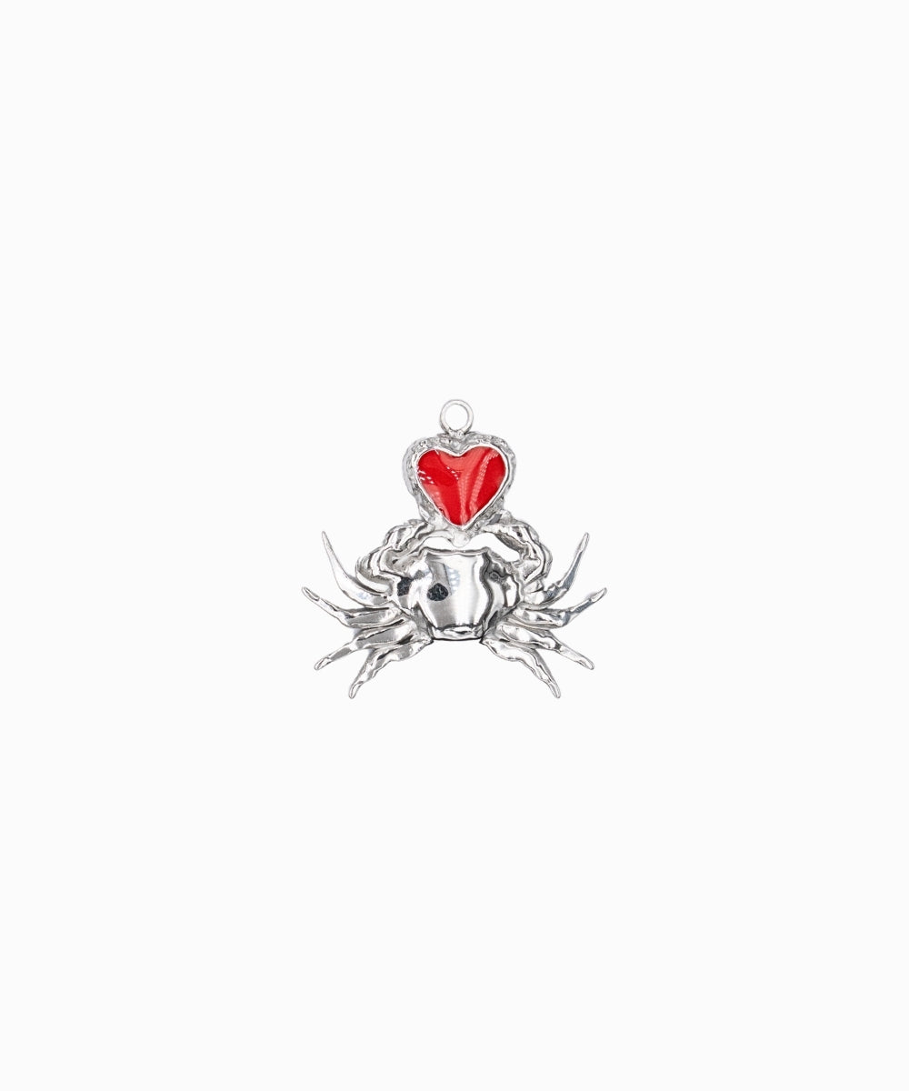 Pendentif crabe coeur 22x20mm