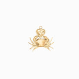 Pendentif crabe coeur 22x20mm