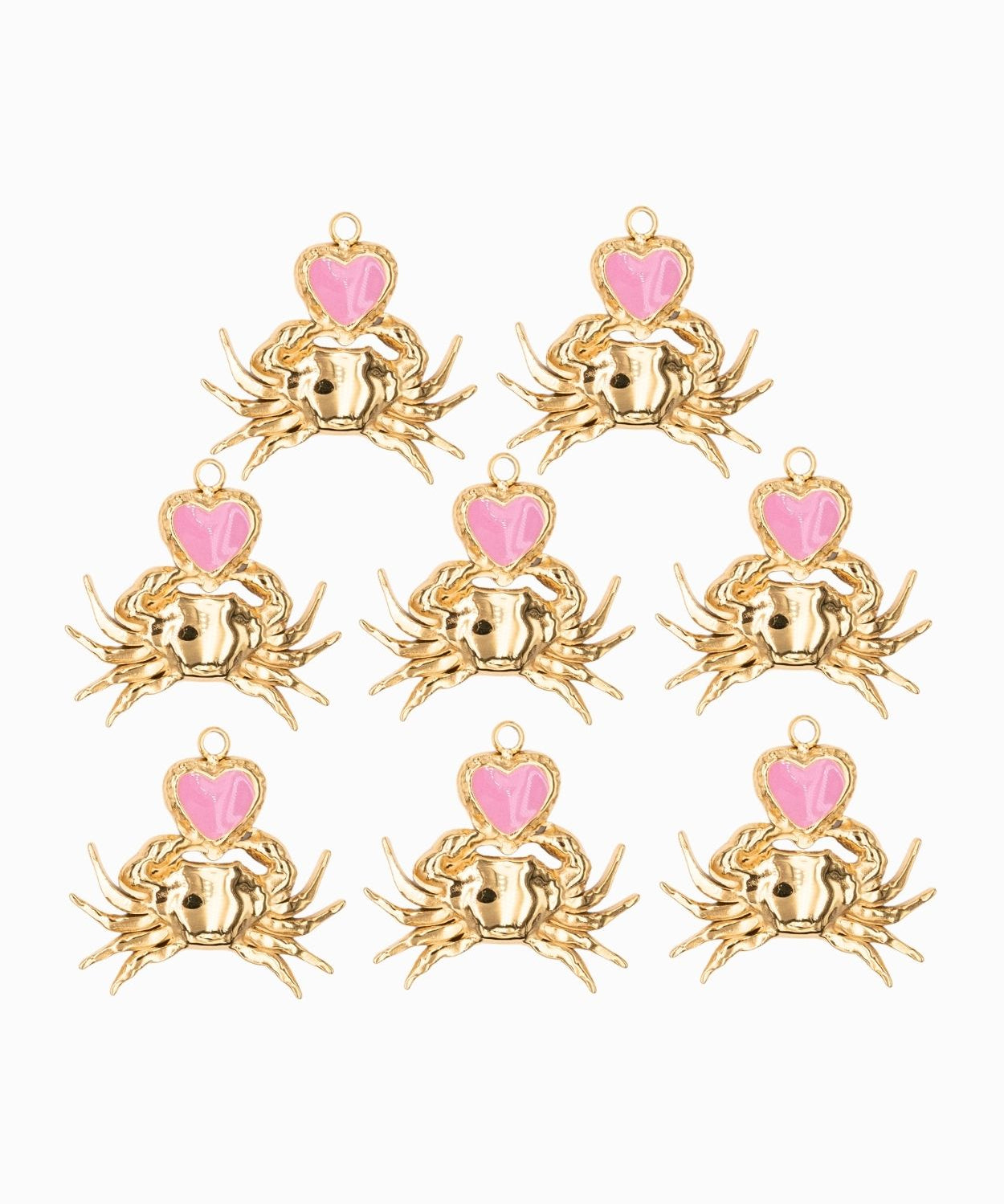 Pendentif crabe coeur 22x20mm