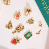 Pendentif croissant plat 10 x 6 mm