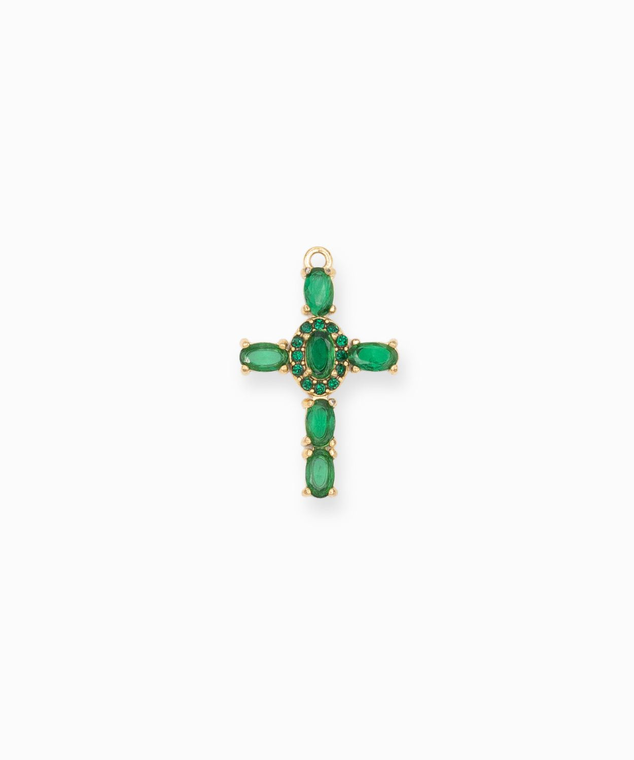 Pendentif croix strass 23.50x6.40mm