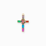 Pendentif croix strass 23.50x6.40mm