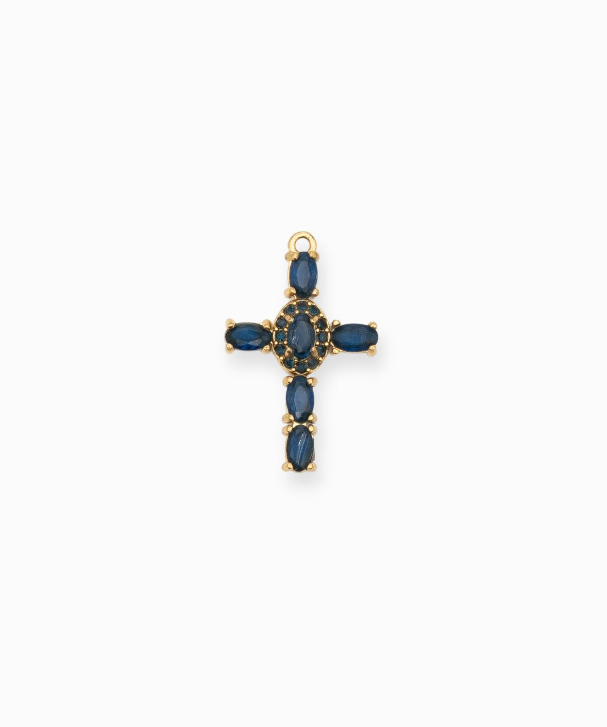 Pendentif croix strass 23.50x6.40mm