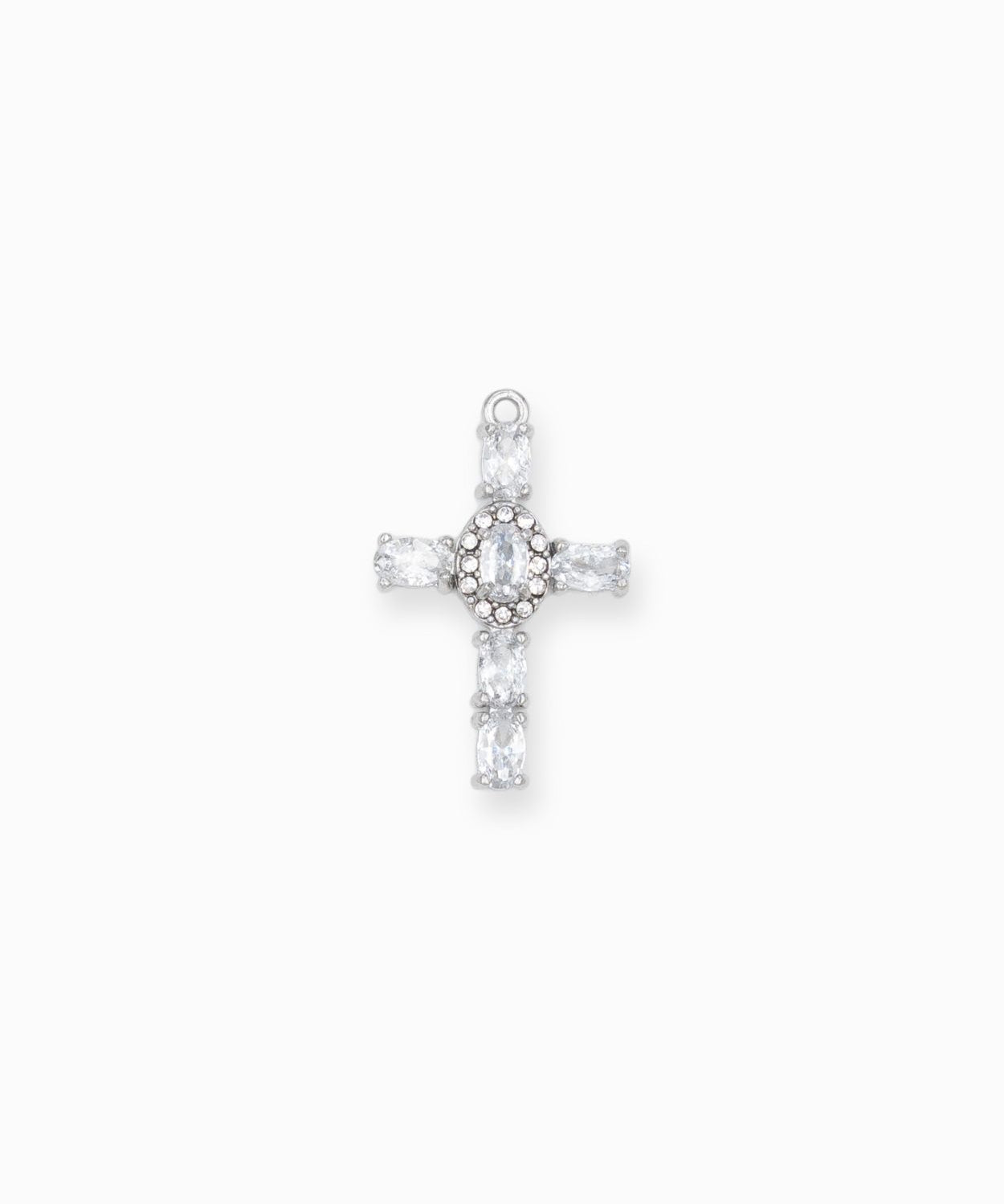 Pendentif croix strass 23.50x6.40mm