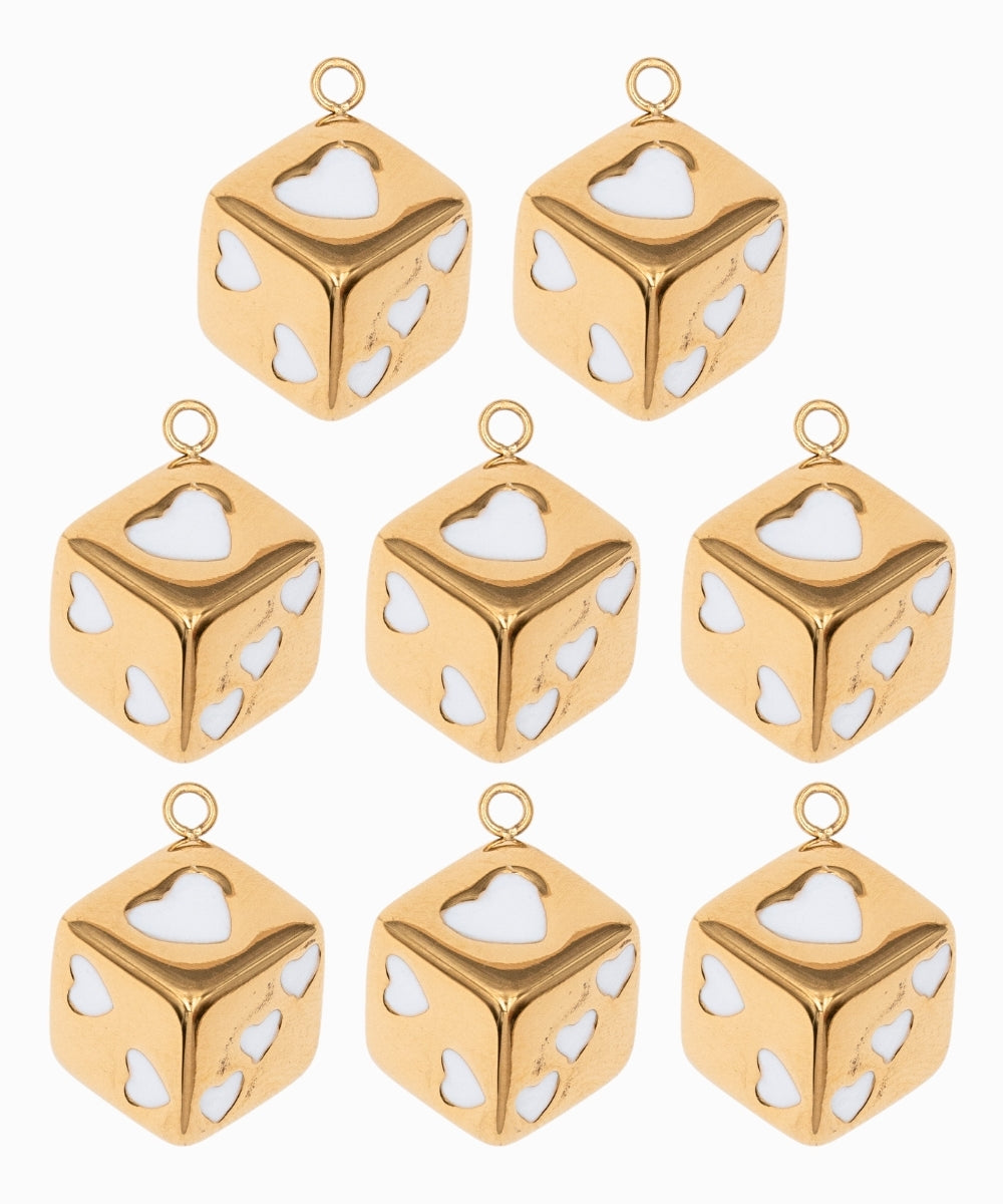 Pendentif dé coeur 11x11mm