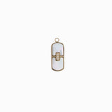 Pendentif en nacre rectangulaire 19x8mm