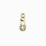 Pendentif épingle strass 13x4.50mm