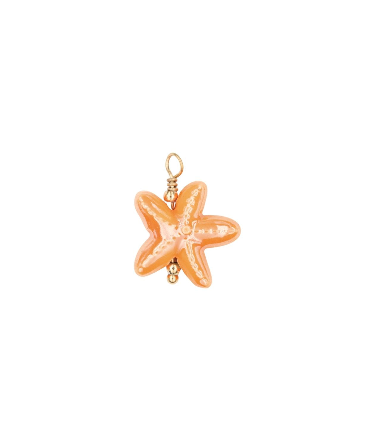 Pendentif étoile de mer en nid d'abeille en céramique 18 mm