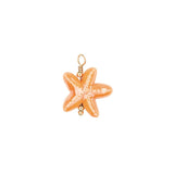 Pendentif étoile de mer en nid d'abeille en céramique 18 mm