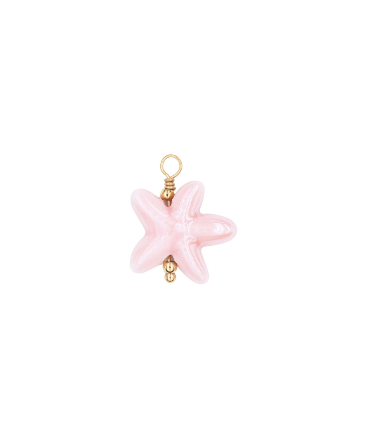 Pendentif étoile de mer en nid d'abeille en céramique 18 mm