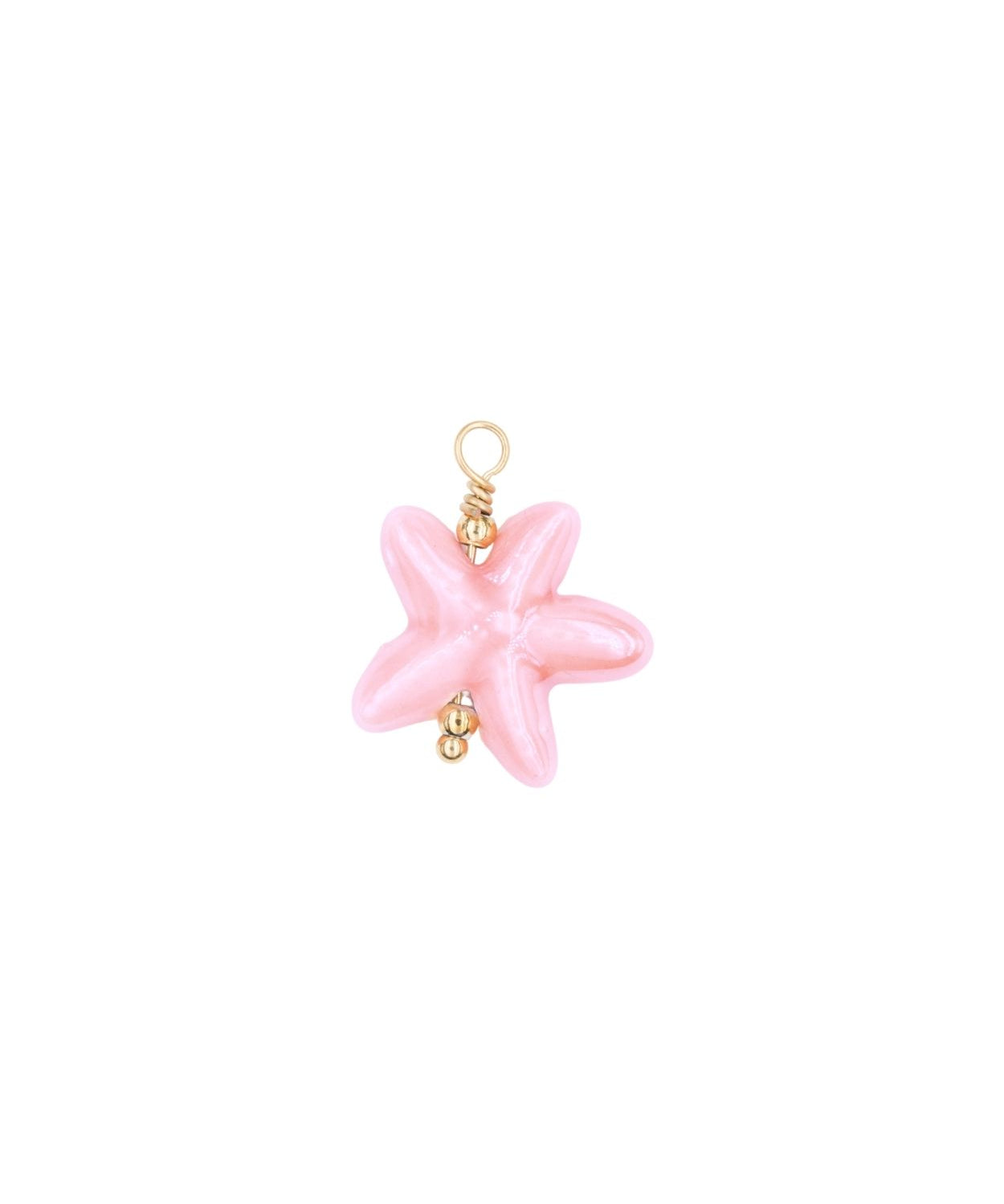 Pendentif étoile de mer en nid d'abeille en céramique 18 mm