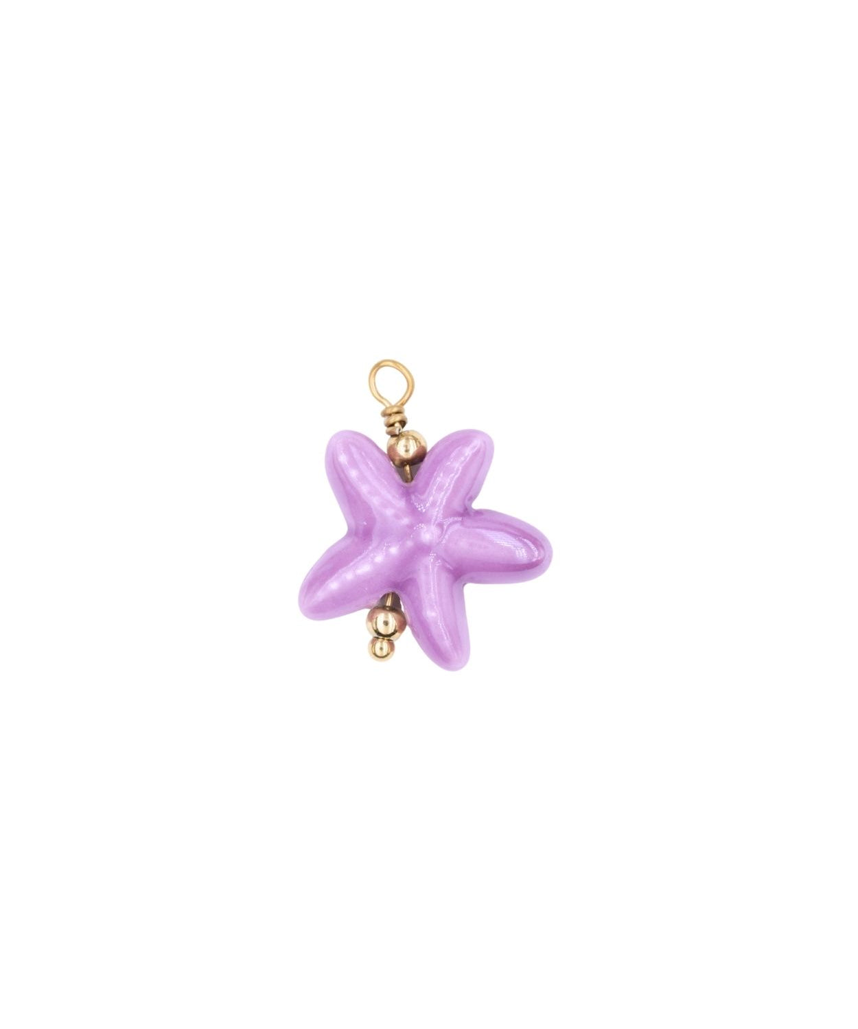 Pendentif étoile de mer en nid d'abeille en céramique 18 mm