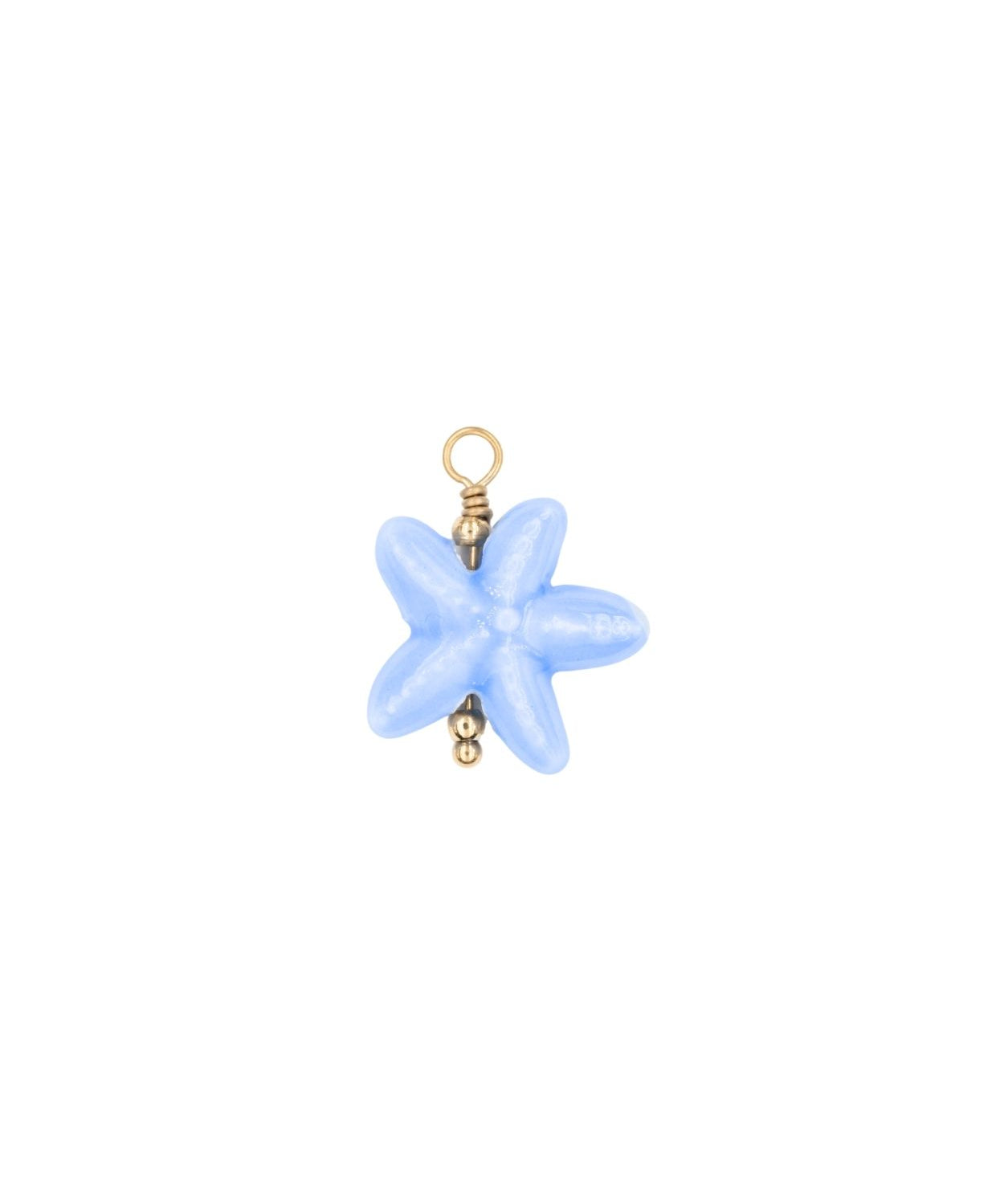 Pendentif étoile de mer en nid d'abeille en céramique 18 mm