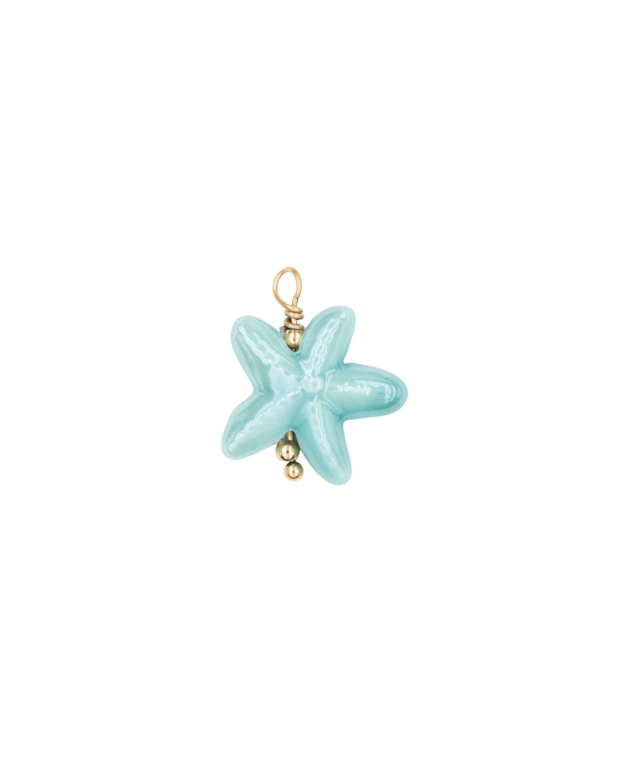Pendentif étoile de mer en nid d'abeille en céramique 18 mm