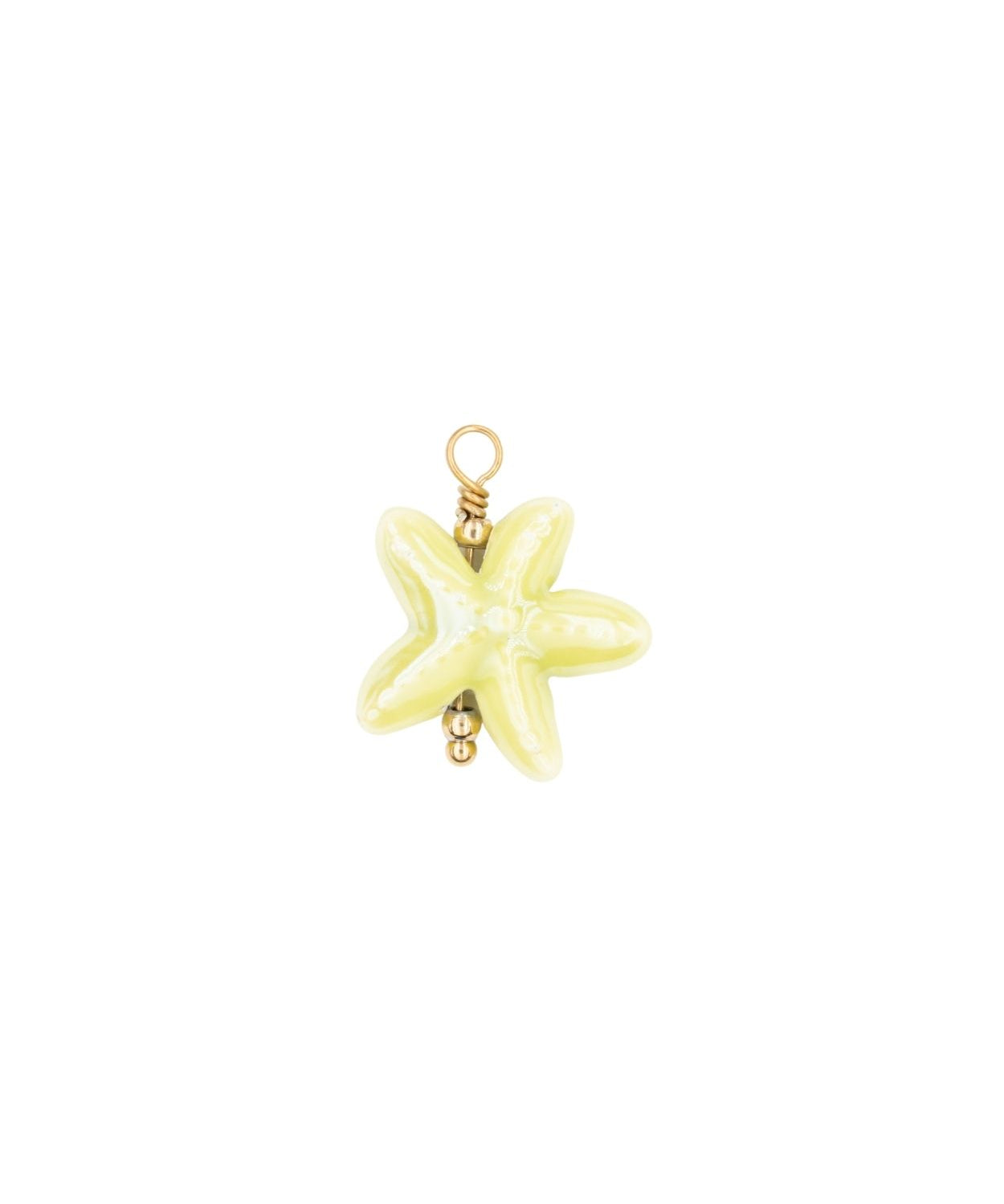 Pendentif étoile de mer en nid d'abeille en céramique 18 mm