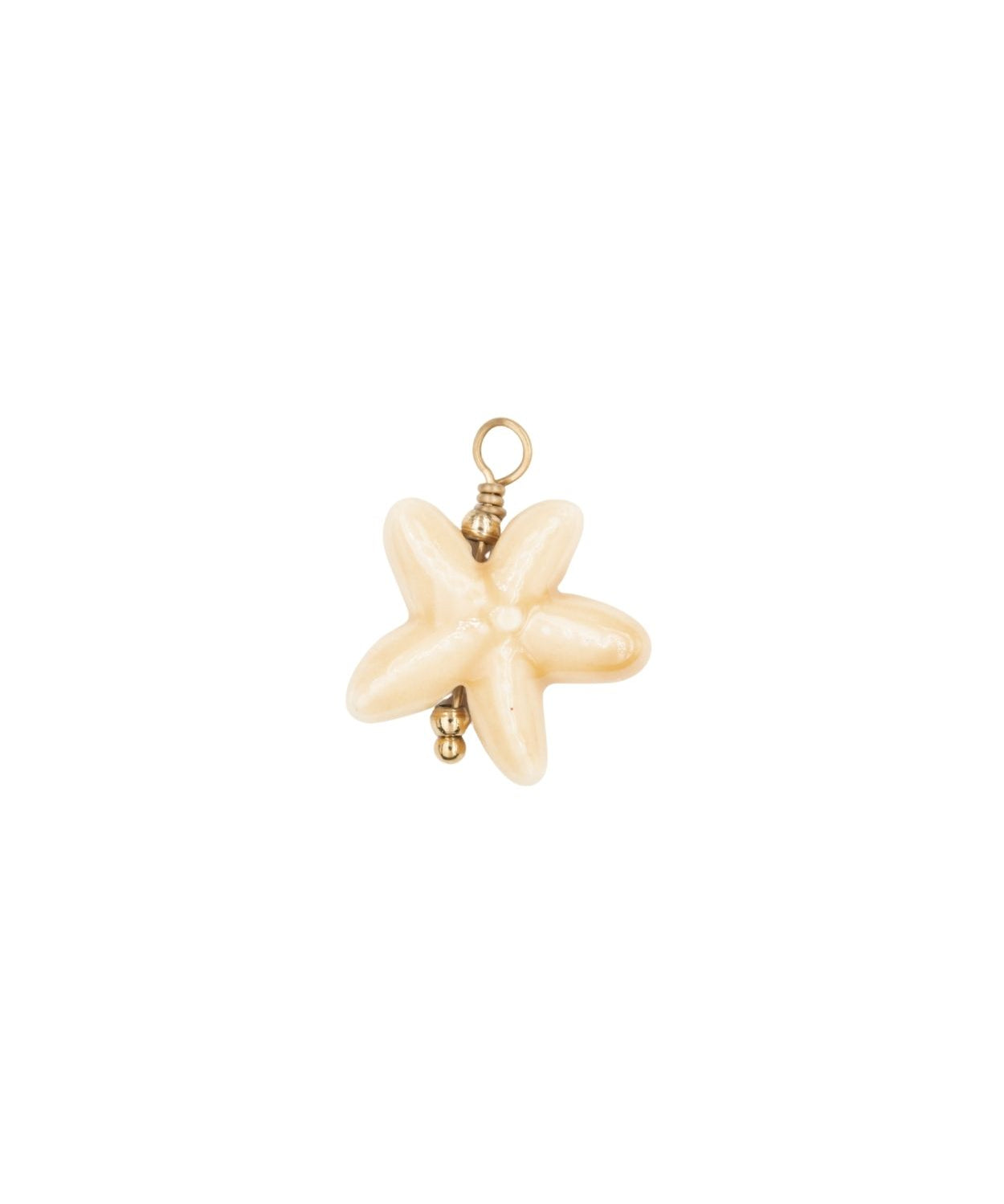 Pendentif étoile de mer en nid d'abeille en céramique 18 mm