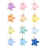 Pendentif étoile de mer en nid d'abeille en céramique 18 mm - Lot mélangé