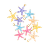 Pendentifs étoiles de mer résine 11mm - Lot mélangé