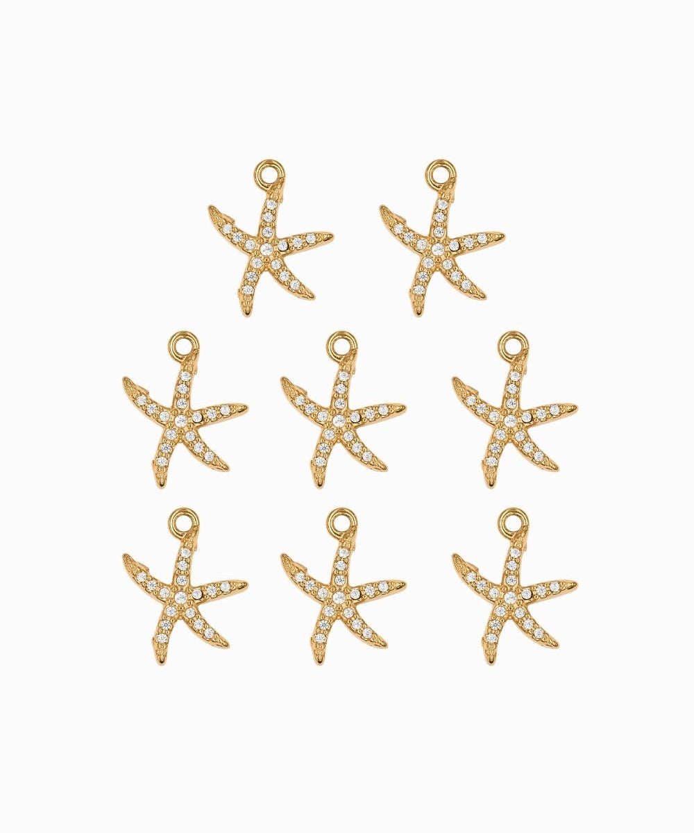 Pendentif étoile de mer strass 12mm