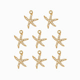 Pendentif étoile de mer strass 12mm