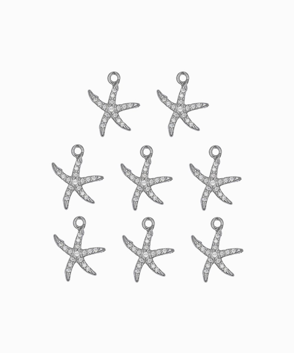 Pendentif étoile de mer strass 12mm