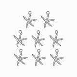 Pendentif étoile de mer strass 12mm