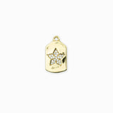 Pendentif étoile strass 17x10mm