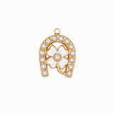 Pendentif fer à cheval et trèfle 20x17.50mm