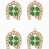 Pendentif fer à cheval et trèfle 20x17.50mm