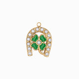 Pendentif fer à cheval et trèfle 20x17.50mm